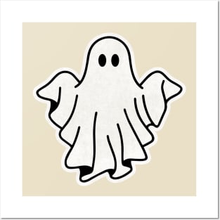 Vintage Cute Ghost Shrugs Posters and Art